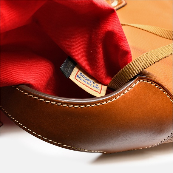 DOONEY & BOURKE Lucca Leather Logo Lock Hobo in Caramel - Picture 8 of 16